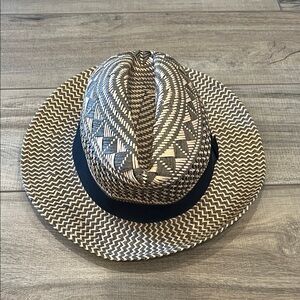 Scotch & Soda Patterned Black and Tan 100% Paper Hat